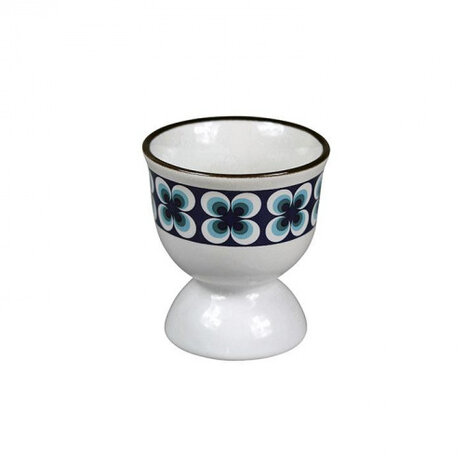 eierdop Ramona 5,6 cm keramiek blauw/wit