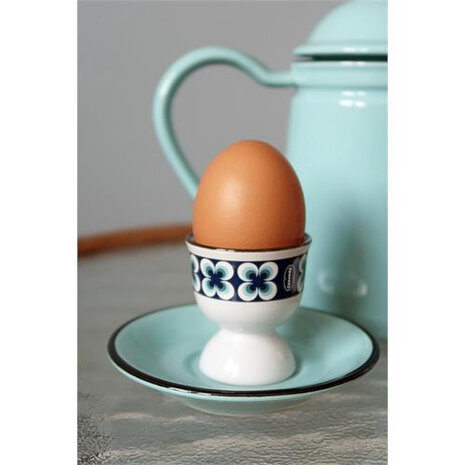 eierdop Ramona 5,6 cm keramiek blauw/wit