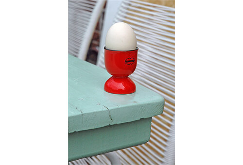 eierdop 5,4 cm keramiek rood