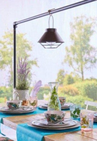 hanglamp Detroit solar led 25 cm staal bruin