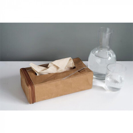 tissuehouder bamboe bruin 80 stuks