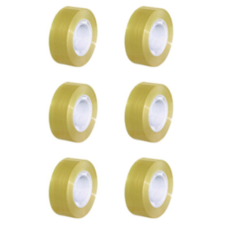 plakband 18 mm transparant 10 meter 6 stuks