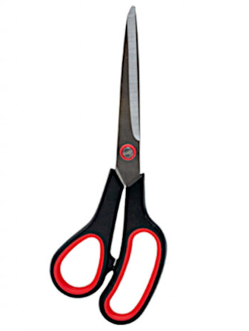 schaar 21 cm staal/rubber zwart