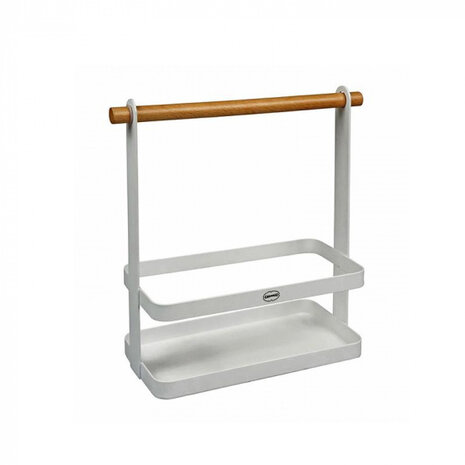 &Eacute;tag&egrave;re 23 x 10 x 24 cm staal wit