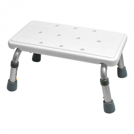 verstelbaar opstapje 21-26 cm aluminium wit