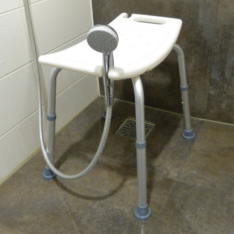 douchekruk verstelbaar 35-53 cm aluminium wit/grijs