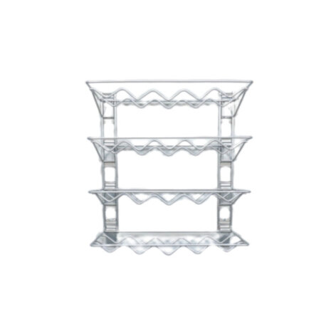 wijnrek set Walltech 49,8 x 46,5 cm staal zilver 9-delig