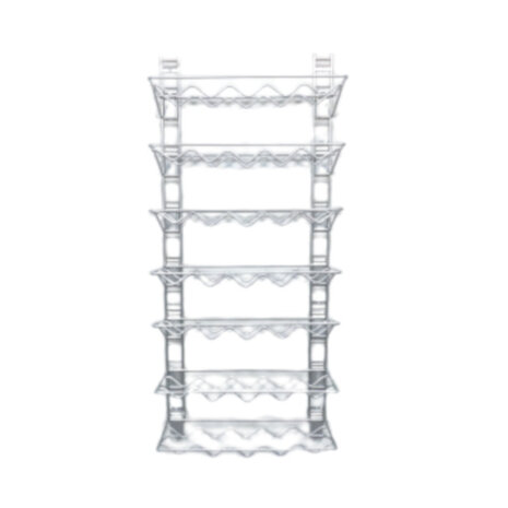 wijnrek Walltech 103,8 x 46,5 cm zilver 12-delig