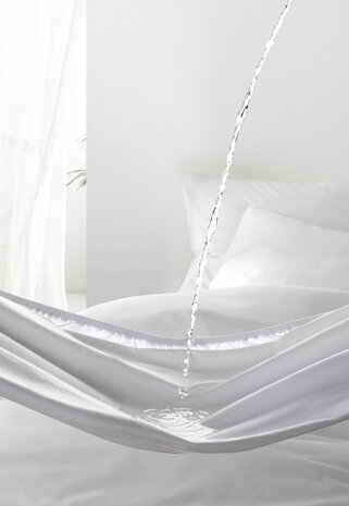 matrasbeschermer Swan 180 x 200 cm katoen wit