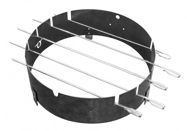 barbecue-accesoires Shaslickring 20 x 50 cm staal zwart
