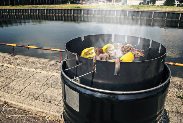 barbecue-accesoires Shaslickring 20 x 50 cm staal zwart
