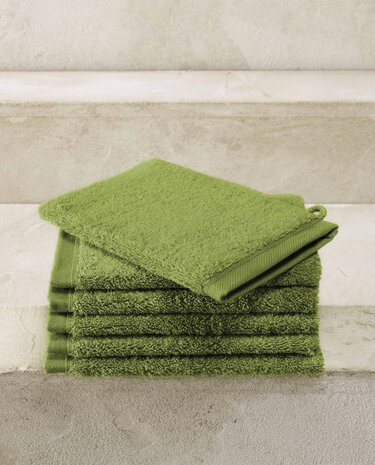 washandjes Contessa 16 x 22 cm groen 6 stuks