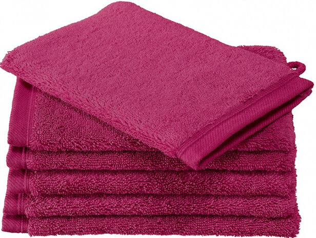 washandjes Contessa 16 x 22 cm paars 6 stuks