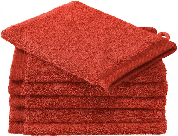 washandjes Contessa 16 x 22 cm oranje 6 stuks