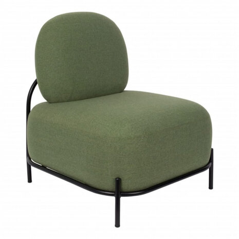 fauteuil Polly 77 x 72 cm polyester/staal groen