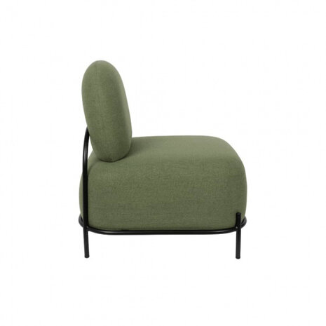 fauteuil Polly 77 x 72 cm polyester/staal groen