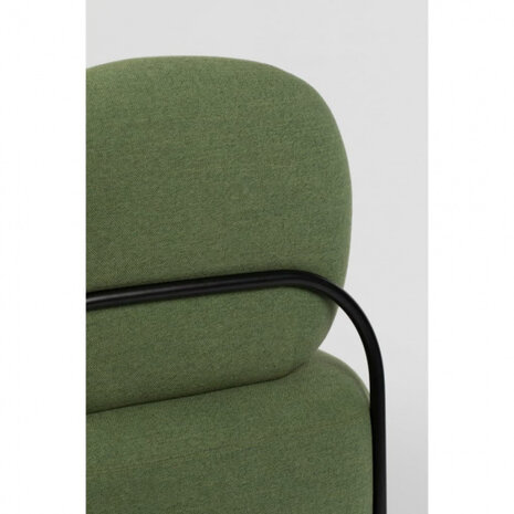 fauteuil Polly 77 x 72 cm polyester/staal groen
