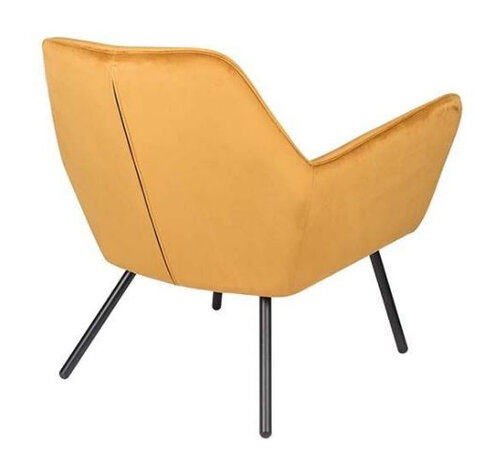 stoel Bon 80 x 78 cm fluweel/staal goud