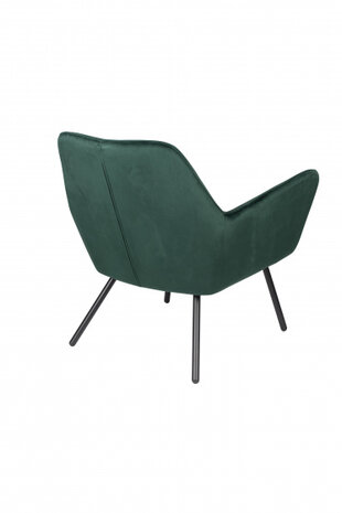stoel Bon 80 x 76 x 78 cm velvet/staal groen