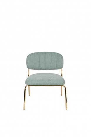 fauteuil Jolien 56 x 68 x 60 cm polyester/staal mintgroen