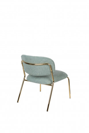 fauteuil Jolien 56 x 68 x 60 cm polyester/staal mintgroen