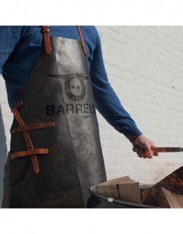 barbecueschort Apron Pro leer zwart one-size