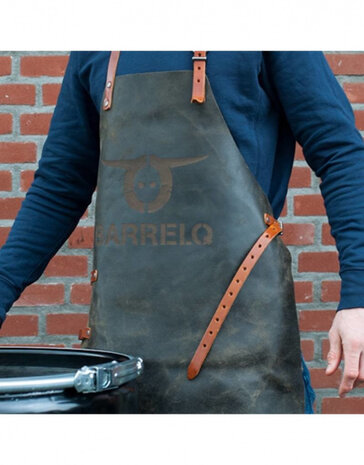 barbecueschort Apron Pro leer zwart one-size
