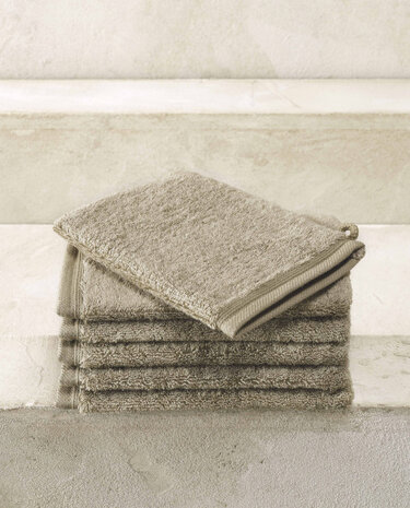 washandjes Contessa 16 x 22 cm taupe 6 stuks