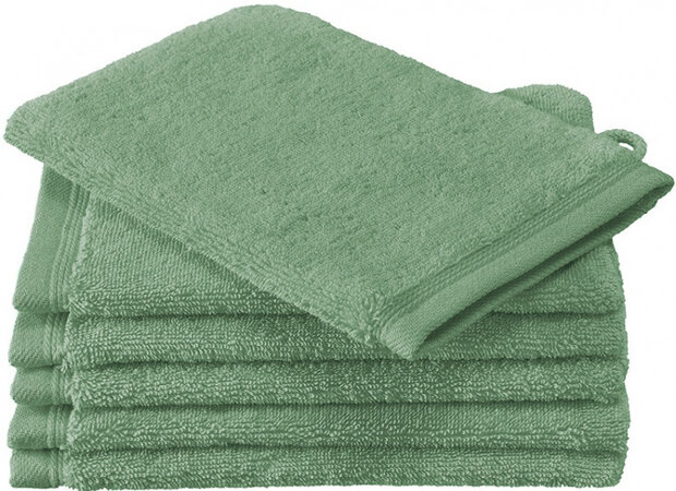 washandjes Contessa 16 x 22 cm seagreen 6 stuks
