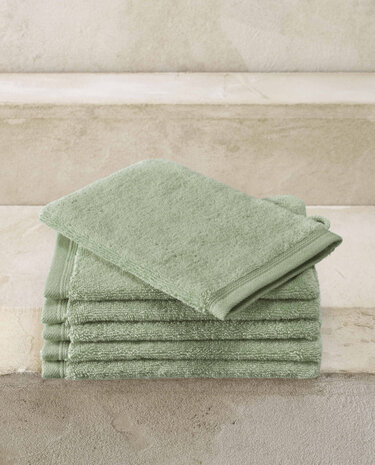 washandjes Contessa 16 x 22 cm seagreen 6 stuks