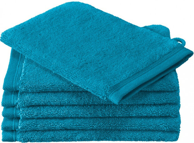 washandjes Contessa 16 x 22 cm donkerblauw 6 stuks