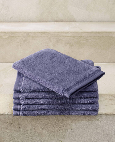 washandjes Contessa 16 x 22 cm blauw 6 stuks