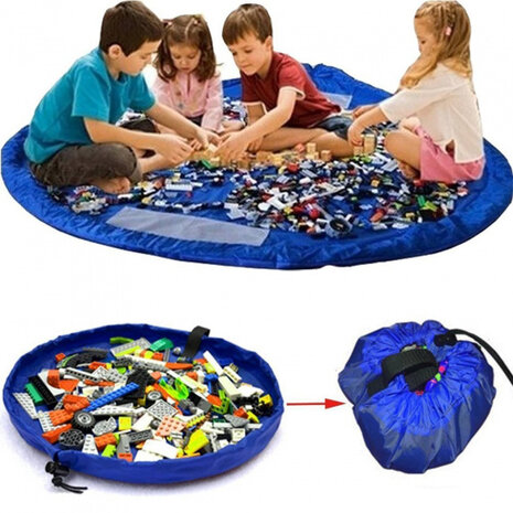 opvouwbare speelgoedzak 145 cm nylon blauw
