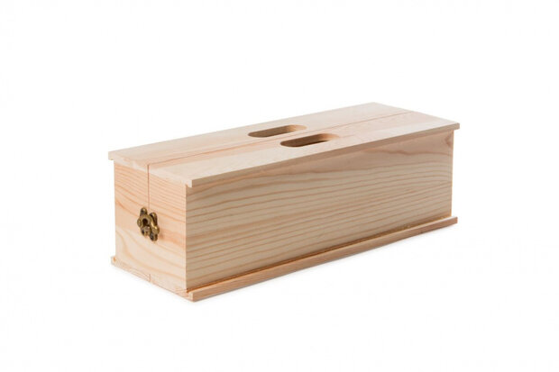 wijnkist Letterbox 35,2 cm hout bruin 86-delig