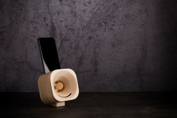 versterker iPhone X(S) 10,1 cm hout naturel