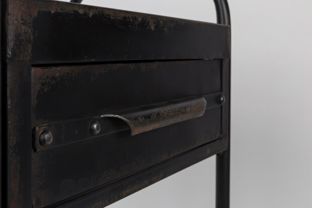 wandkast Vigo 50,5 x 81,5 cm staal donkergrijs/roestbruin