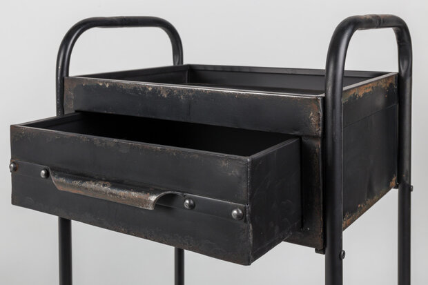 wandkast Vigo 50,5 x 81,5 cm staal donkergrijs/roestbruin