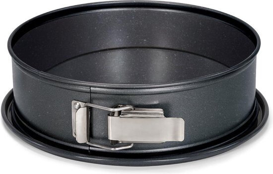 springvorm met lekvrije bodem 28 cm staal zwart