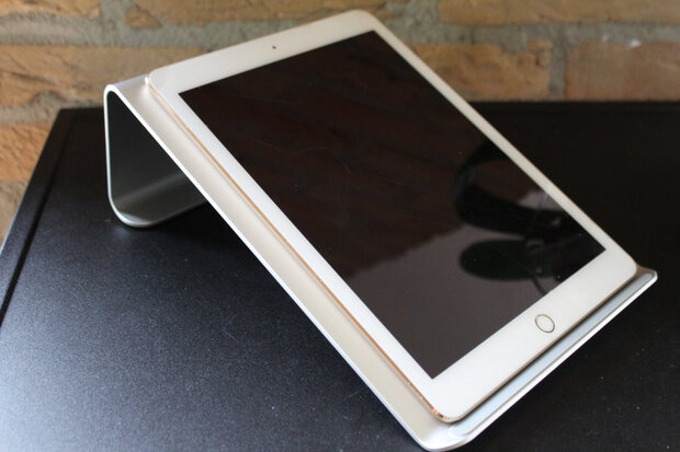laptopstandaard 28 x 20 cm aluminium zilver