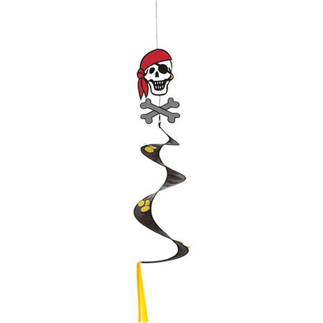 windgong Spiraal Jolly Roger 100 x 23 cm polyester
