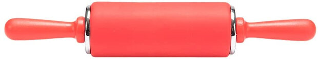 mini-deegroller junior 24 x 5 cm siliconen rood