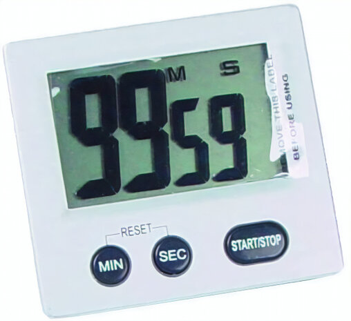 kookwekker digitaal 8 x 7,5 cm wit