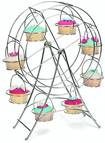 cupcake-standaard 32 x 32 cm aluminium zilver