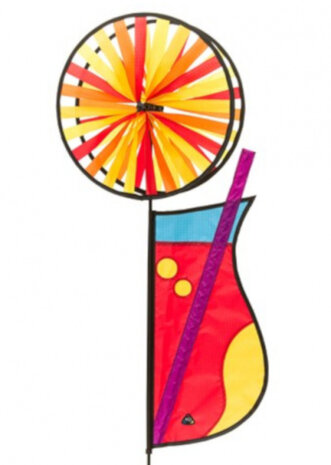 tuinprikker cocktail 77 cm polyester rood/oranje