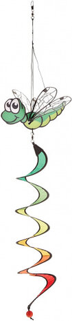 windgong libel 20 x 90 cm polyester groen