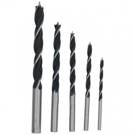 houtborenset 3-8 x 109 mm staal 5 stuks