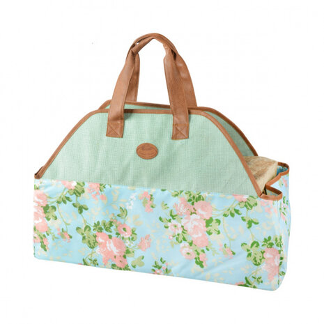 haardhouttas roosprint 39 x 60,5 x 39 cm canvas blauw