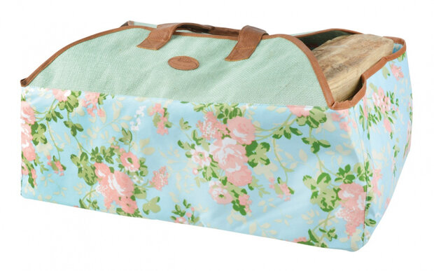 haardhouttas roosprint 39 x 60,5 x 39 cm canvas blauw