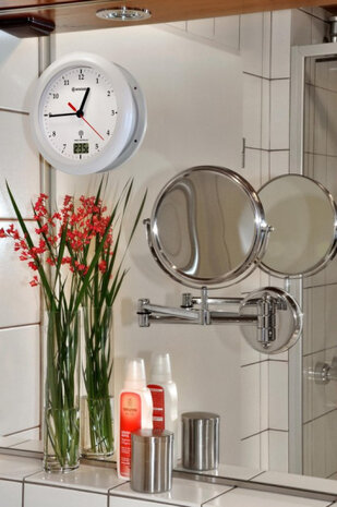 badkamerklok MyTime 14 cm wit