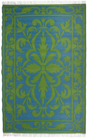 tuintapijt Perzisch 241 x 151,5 cm groen/blauw